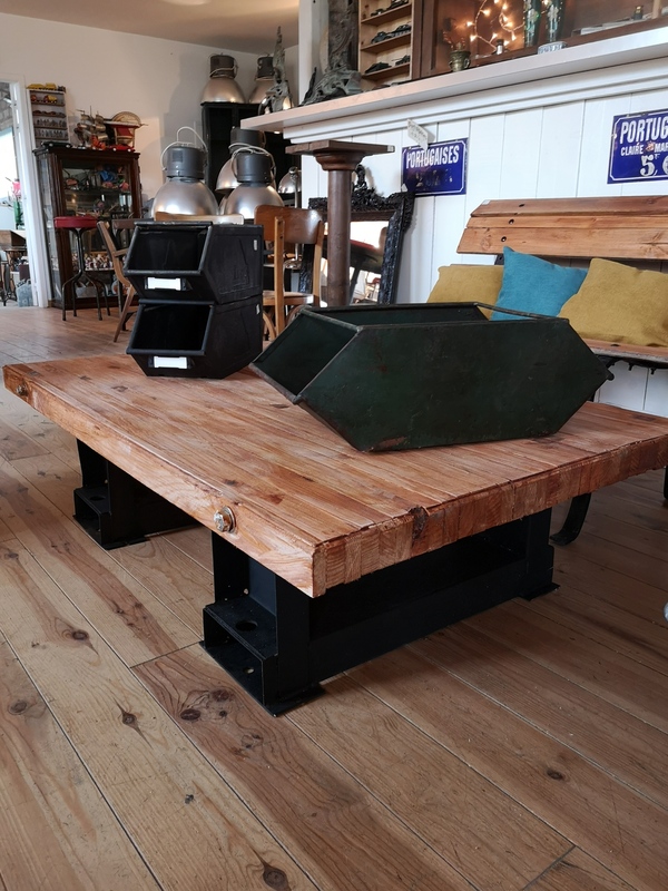 Table basse acier bois atelier brikbroc