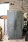 1950s wooden locker room 