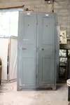 1950s wooden locker room 