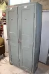 1950s wooden locker room 