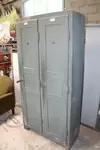 1950s wooden locker room 