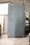 1950s wooden locker room 