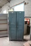 1950s wooden locker room 