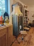 50s wrought iron floor lamp