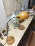 60s orange desk lamp