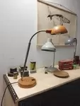 60s orange desk lamp