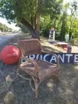 60s rattan armchair 