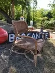 60s rattan armchair 