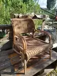 60s rattan armchair 