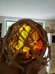 Amber glass float