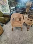 Antique vintage rattan armchair from the 60s