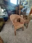 Antique vintage rattan armchair from the 60s