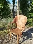 Chestnut armchair art pop 1950 