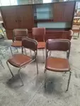 Chrome and skai chairs