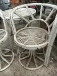 Lot of two rattan armchairs