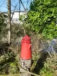 Old enameled coffee pot