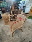 Old rattan armchair from the 60s