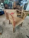 Old rattan armchair from the 60s