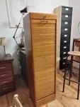 Old wooden curtain filing cabinet