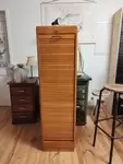 Old wooden curtain filing cabinet