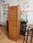 Old wooden curtain filing cabinet