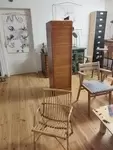 Old wooden curtain filing cabinet