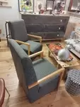 Pair of designer armchairs 