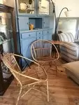 Pair of rattan armchairs