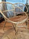 Pair of rattan armchairs