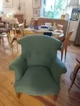 Pair of refurbished antique armchairs 