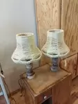 Pair of vintage bedside lamps