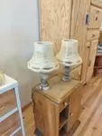 Pair of vintage bedside lamps