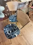 Pair of vintage chrome chairs