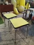 Pair of yellow formica stools