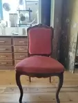 Pink velvet chair