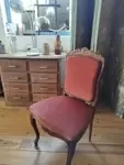 Pink velvet chair