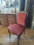 Pink velvet chair