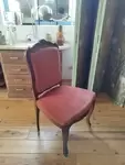 Pink velvet chair