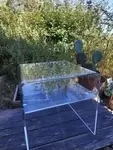 Plexiglass side table 