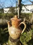 Pyrite stoneware teapot