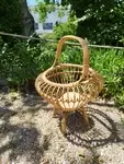 Rattan magazine rack