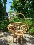 Rattan magazine rack