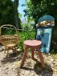 Rustic cowherd stool