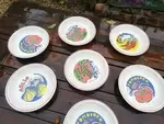 Set of eight vintage plates