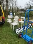 Set of six bistro chairs