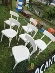 Set of six bistro chairs