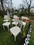 Set of six bistro chairs