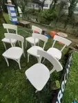 Set of six bistro chairs