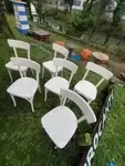 Set of six bistro chairs