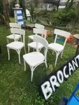 Set of six bistro chairs